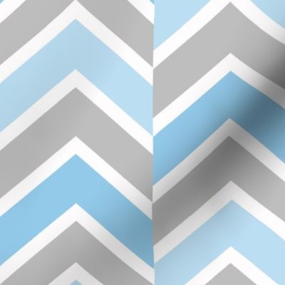 Blue Gray Grey Chevron