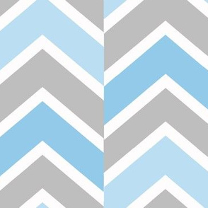 Blue Gray Grey Chevron