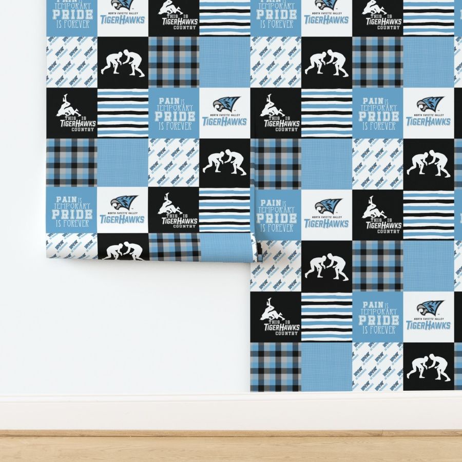 Wrestling//Tigerhawks - Wholecloth Cheater Quilt