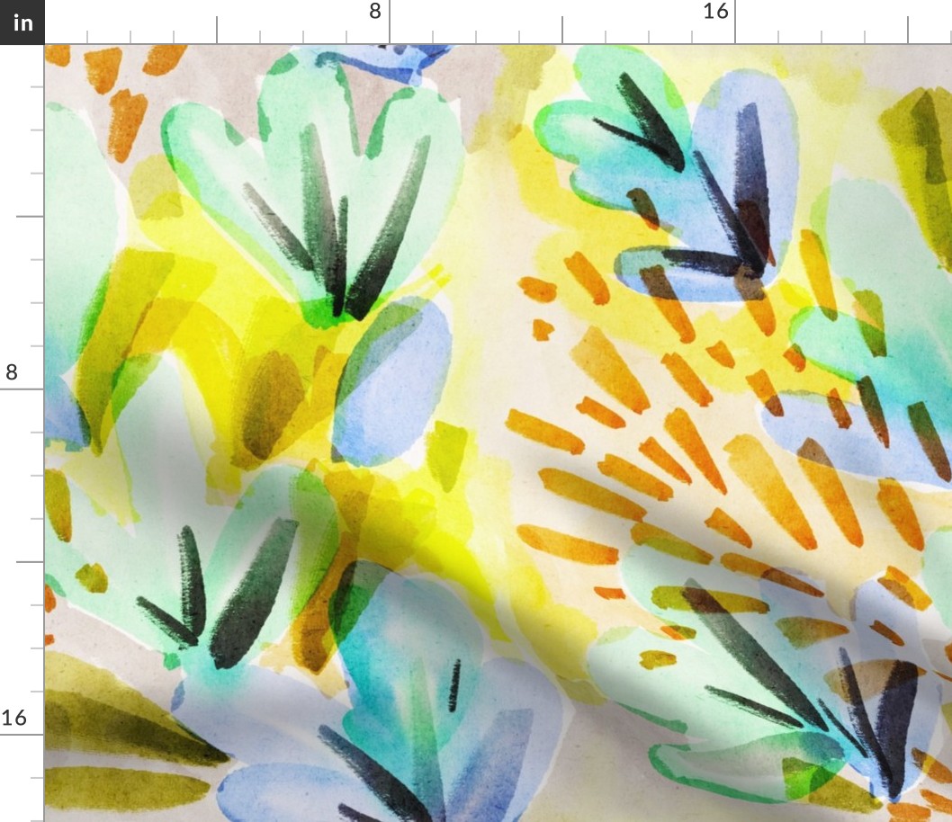 Watercolour Abstract Floral Acid