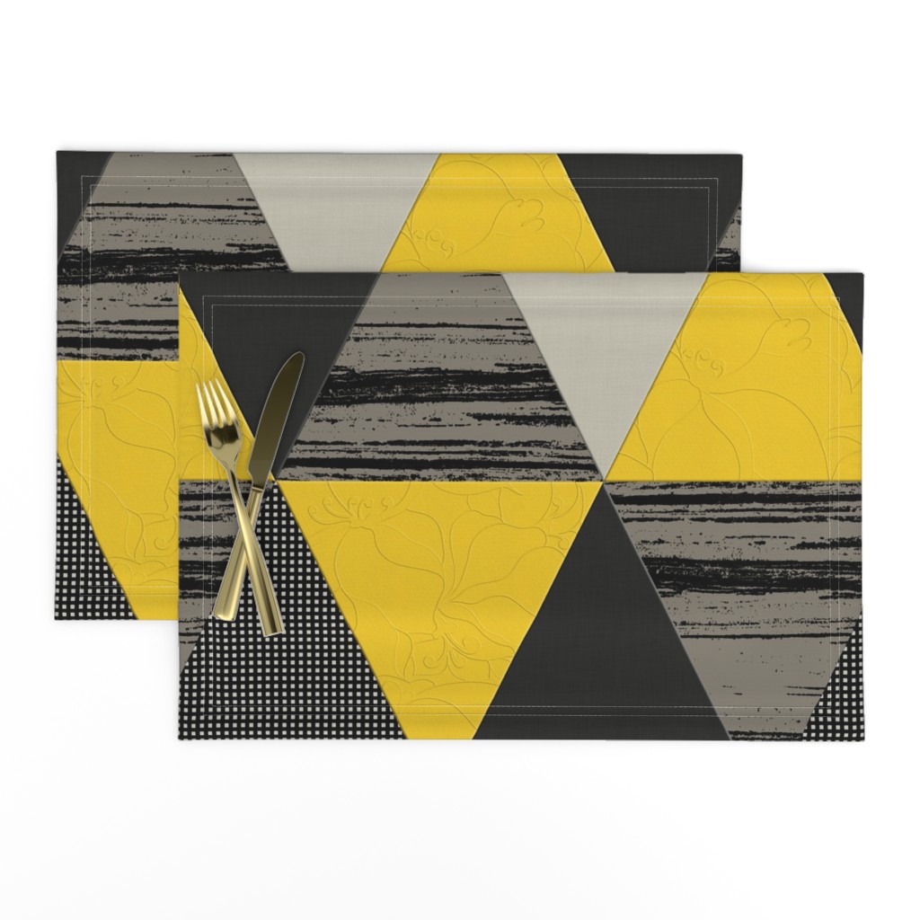 Black Yellow Grey Triangles