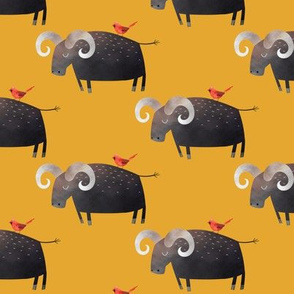 Water Buffalo (gold) Kids Room Bedding