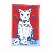 Cat Portrait Tea Towel