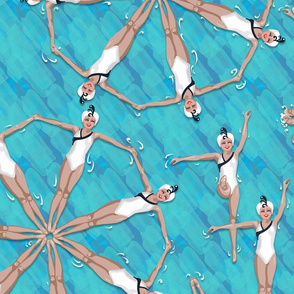 Synchronized Beauty—Swimming Practice