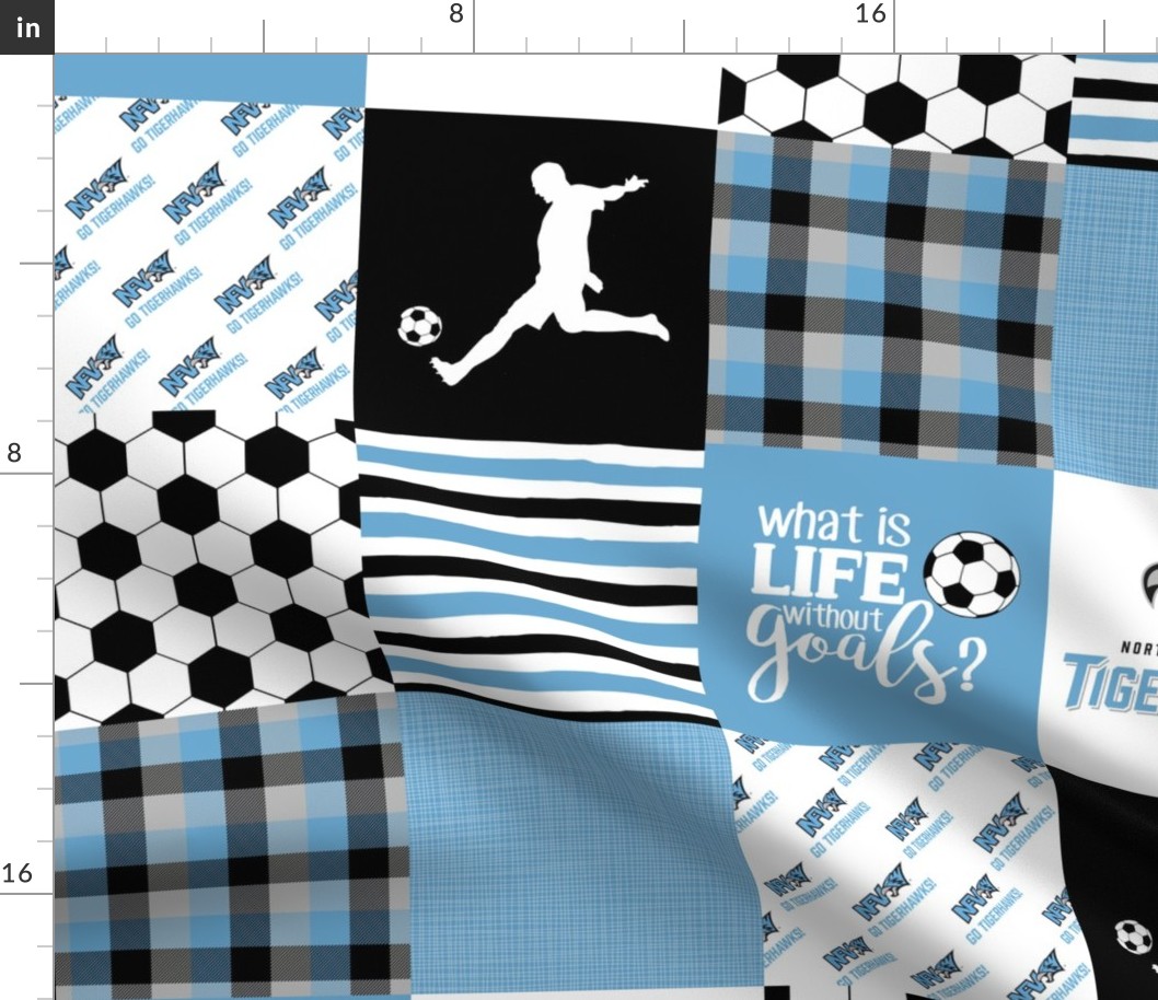 Soccer//Tigerhawks - Wholecloth Cheater Quilt