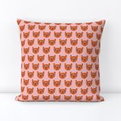 Small - cheetah orange on pink