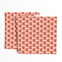 Small - cheetah orange on pink