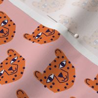 Small - cheetah orange on pink