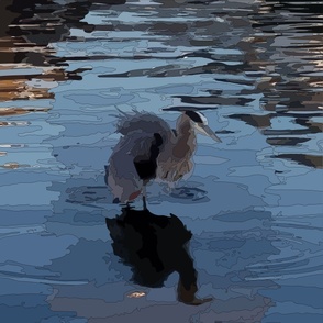 Aquatic Birds - Blue Heron-01
