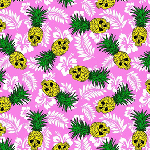 pineapple skulls pink