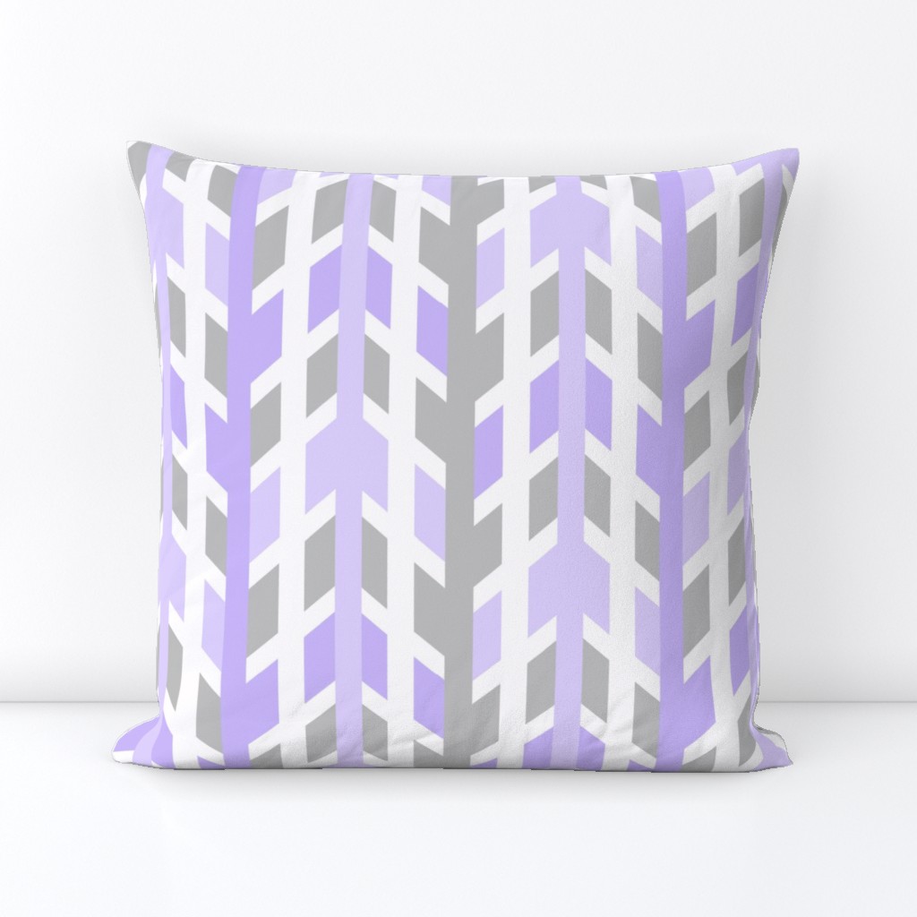 Purple Lavender Gray Grey Arrow Chevron  