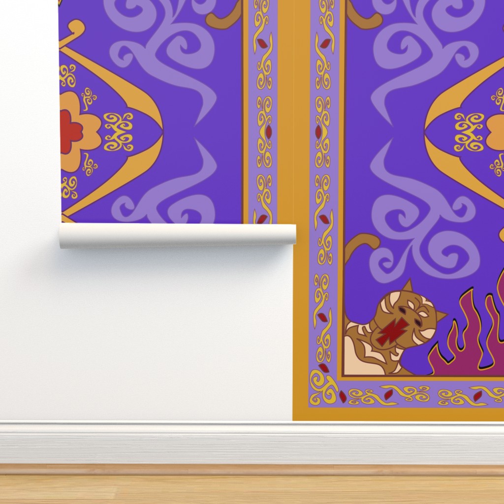 Aladdin, alfombra, jazmín, mag Papel tapiz | Spoonflower