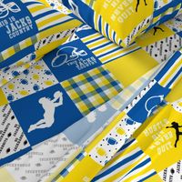 Football//Hustle Hit Never Hit//Jackrabbits - Wholecloth Cheater Quilt