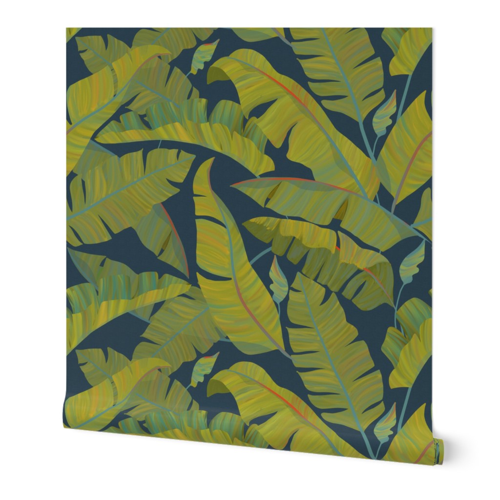 Banana Leaves blue