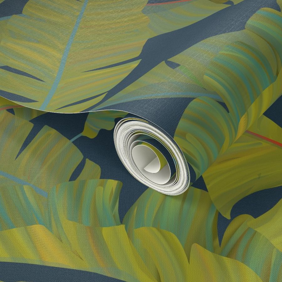 Banana Leaves blue