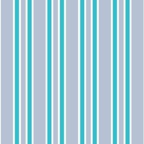 Double Vertical Stripes Tropical Blue