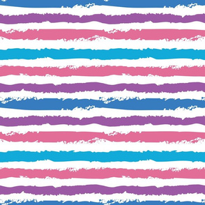 Pink blue bold brush stripes 