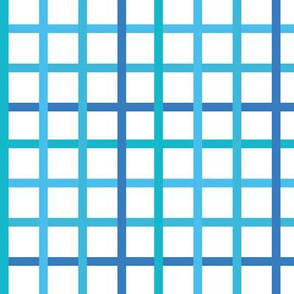 Simple colorful coastal blue checker