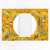 Fruit Birds Chinoiserie {Gold}