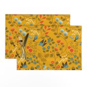 Fruit Birds Chinoiserie {Gold}