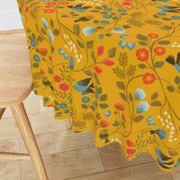 Fruit Birds Chinoiserie {Gold}