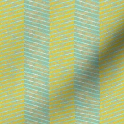 herringbone_lemon-turquoise