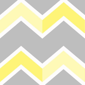 Yellow Gray Grey Chevron Tile 