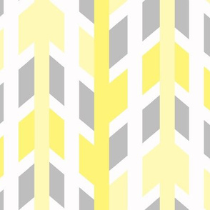 Yellow Gray Grey Arrow Chevron   