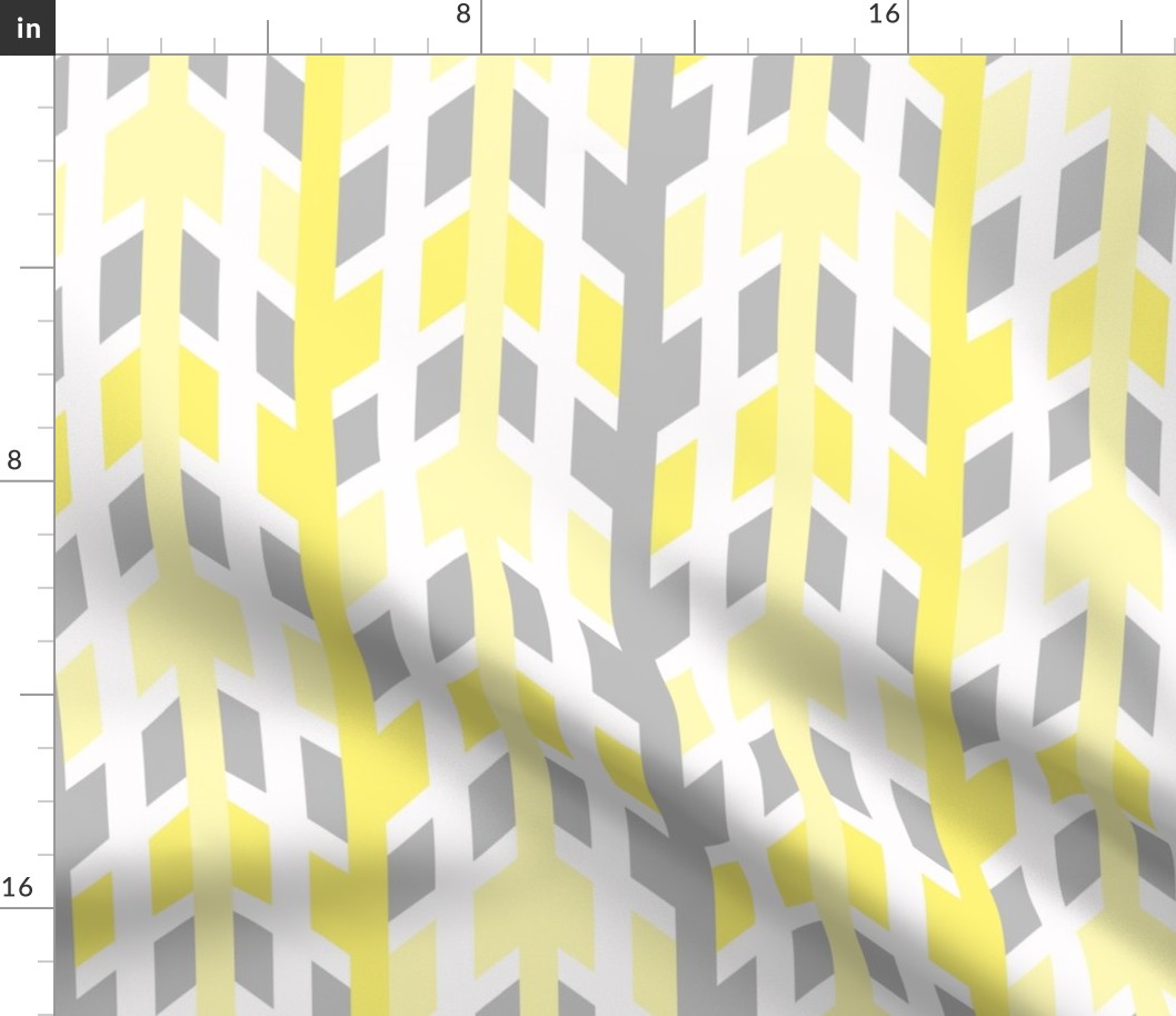 Yellow Gray Grey Arrow Chevron   