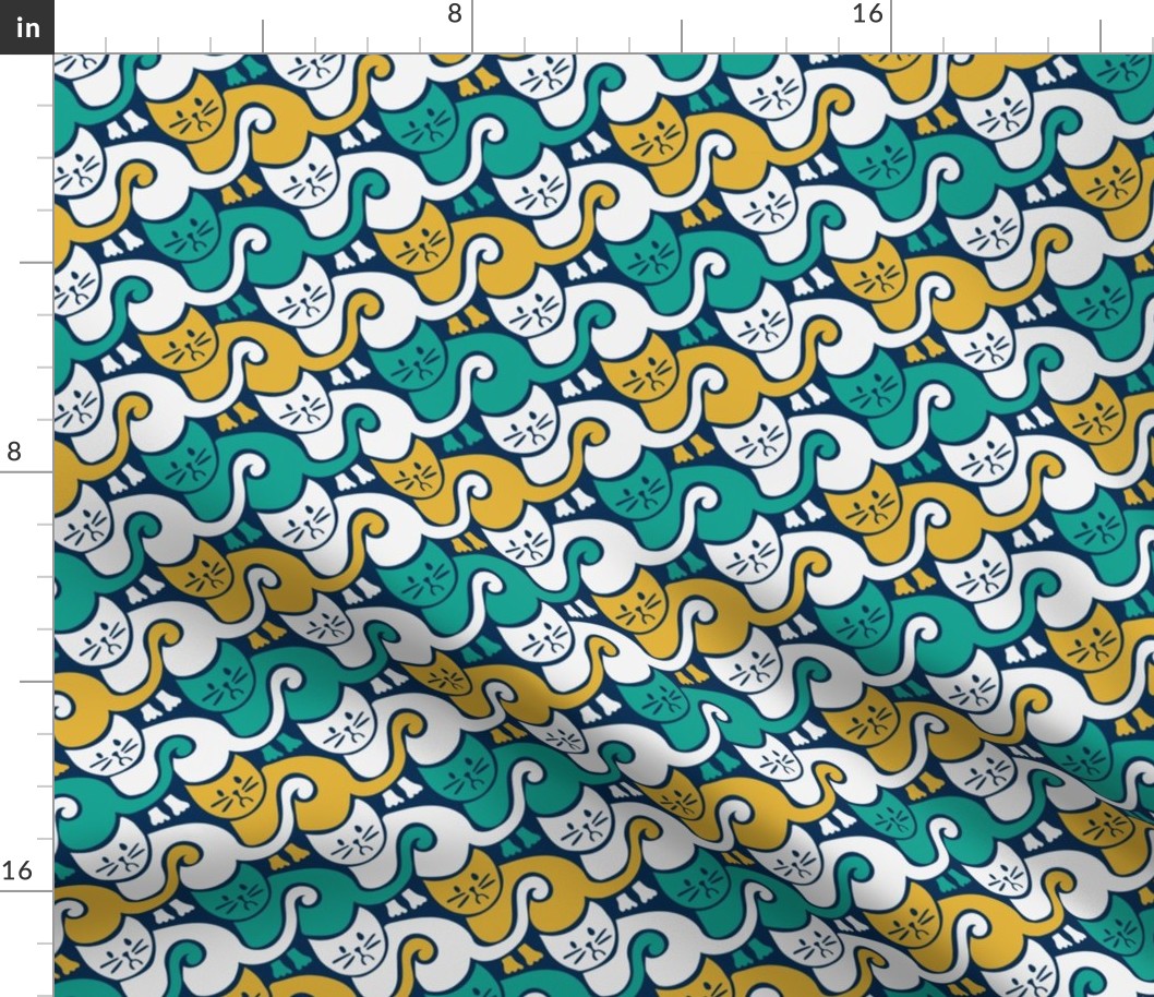 Flat Curvy Cats Tessellation 