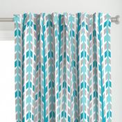 Teal Blue Gray Grey Arrow Chevron   