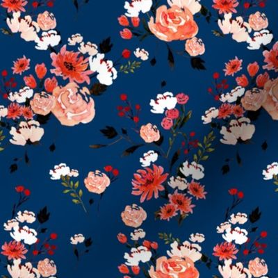 Darling Coral Garden-Dark Blue