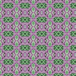 Purple and Green Cha Cha Diamonds