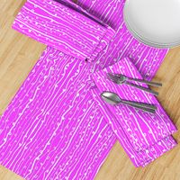 Loopy White Minimalist Stripes on Magenta