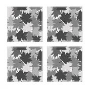 Camo Grey Gray Maple Oak Leaves