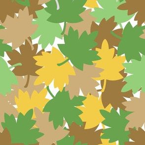 Fall Camo Leaves Maple Oak Collage