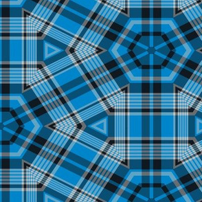 The Blue the Black and the Silver: Starburst Plaid