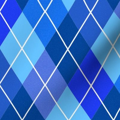 Argyle Plaid in Shades of Blue