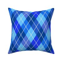 Argyle Plaid in Shades of Blue