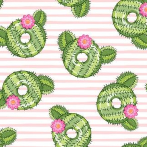 cactus donuts  - pink stripes - doughnut - LAD19