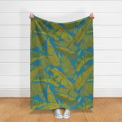 Large Banana Leaves turquoise