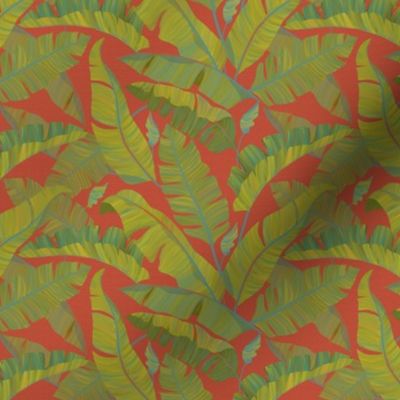 Small Banana Leaves Red