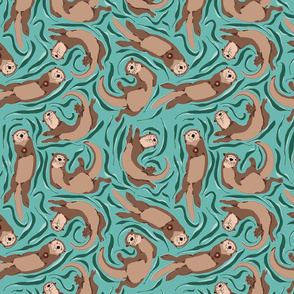 Normal scale • Sea Otters dancing