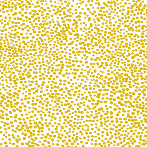 Mustard dots on white