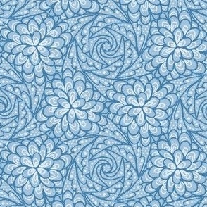 Flowing Rosette - Light Blue