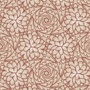 Flowing Rosette - Brown