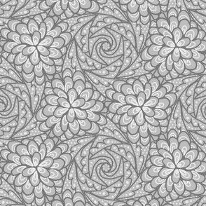 Flowing Rosette - Gray