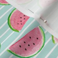 Watermelon Slices (crystal blue stripes)