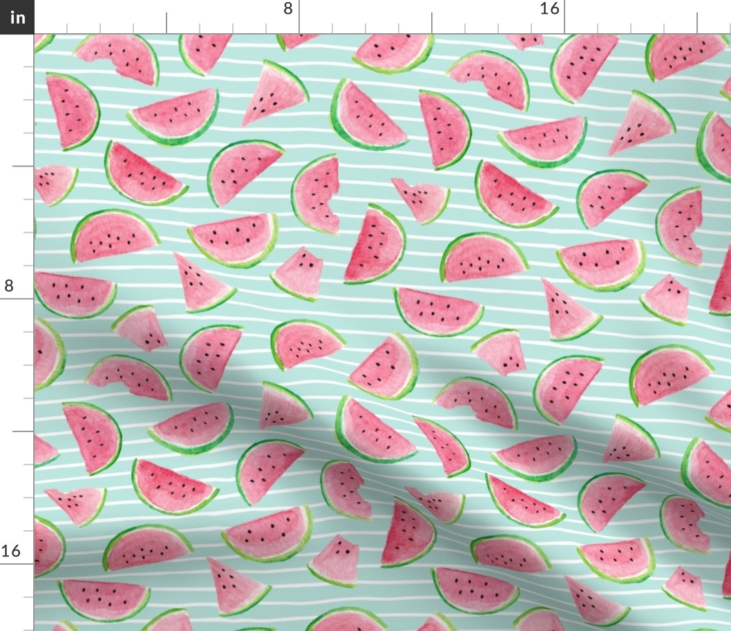 Watermelon Slices (crystal blue stripes)