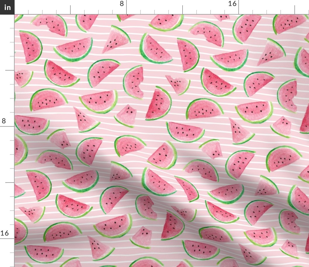 Watermelon Slices (light pink stripe)